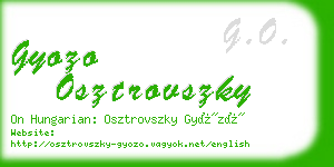 gyozo osztrovszky business card